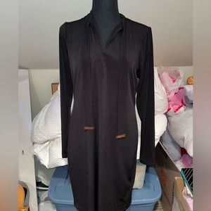 Michael Kors black long sleeve dress with Michael kors accents size small -